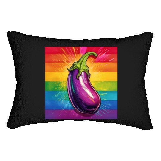 LGBTQ Eggplant Lumbar Pillows