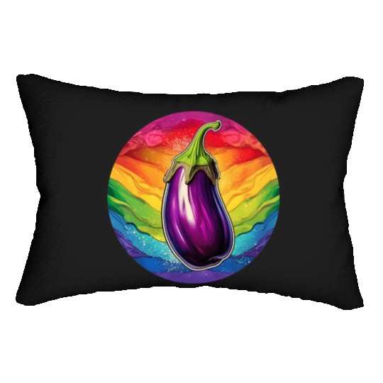 LGBTQ Eggplant Lumbar Pillows