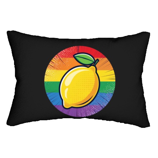 LGBTQ Lemon Lumbar Pillows