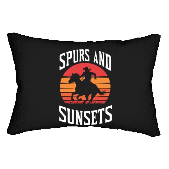 Cowboy Lifestyle Western Theme with Horses and Lumbar Pillows