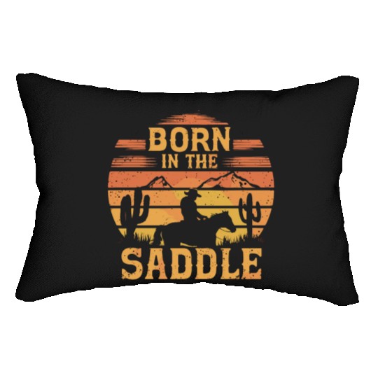 Cowboy Lifestyle Western Theme with Horses and Lumbar Pillows