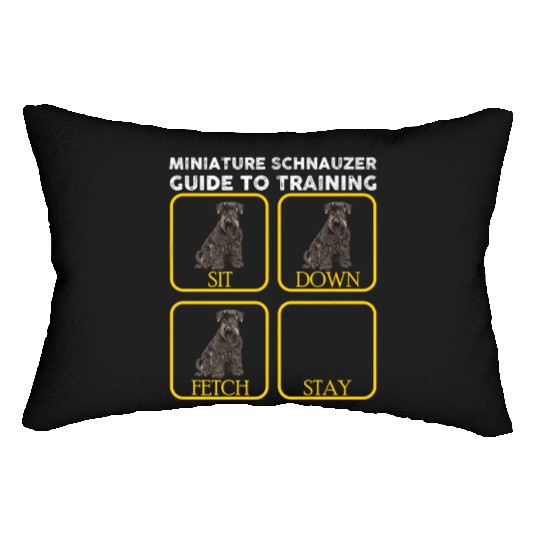 Miniature Schnauzer Training Premium Lumbar Pillows