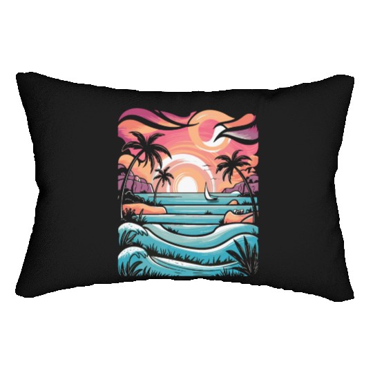 Azure Embrace Mediterranean Dreamscapes Lumbar Pillows