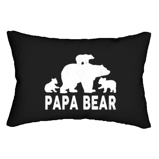 Papa Bear Fathers Day 3 Cubs Kid Lumbar Pillows