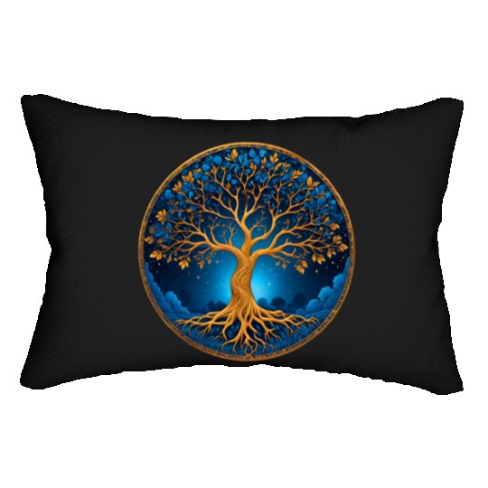 Irish Nordic Celtic Tree of Life Yggdrasil Lumbar Pillows