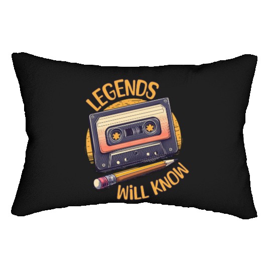 Legends Will Know: The Cassette Tape and Pencil Lumbar Pillows