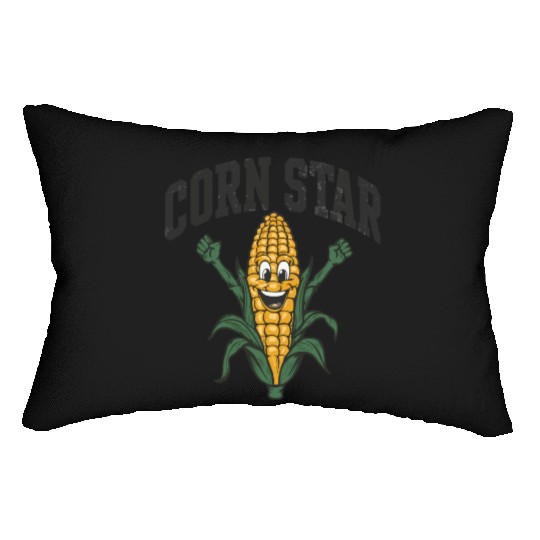 Funny Farm Food Lumbar Pillows Corny Cob Farmer Corn Star