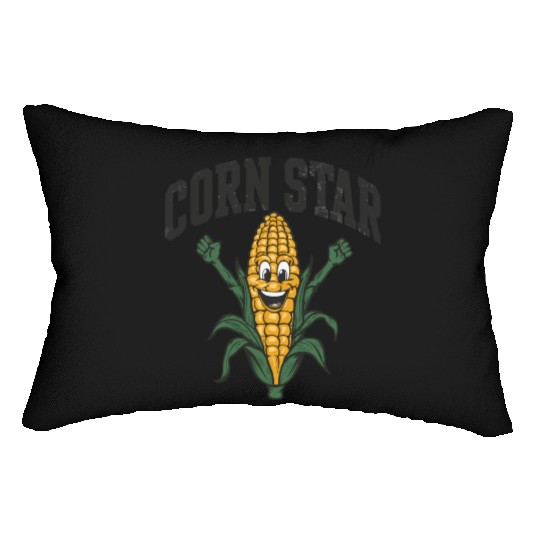 Funny Farm Food Lumbar Pillows Corny Cob Farmer Corn Star