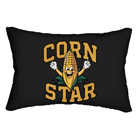 Funny Farm Food Lumbar Pillows Corny Cob Farmer Corn Star
