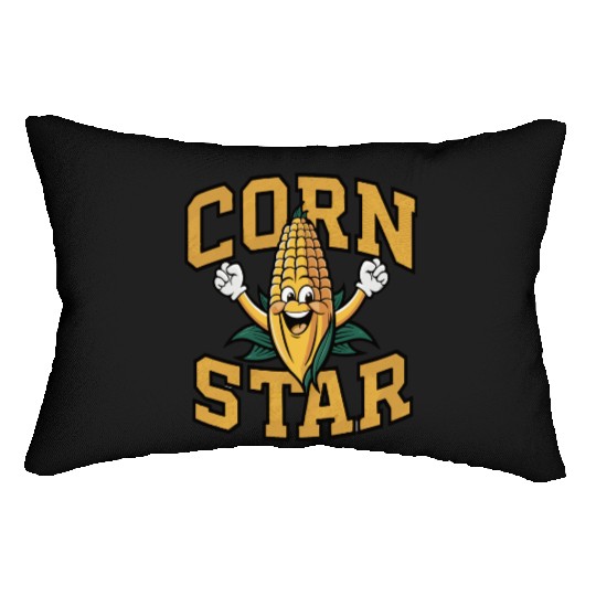Funny Farm Food Lumbar Pillows Corny Cob Farmer Corn Star