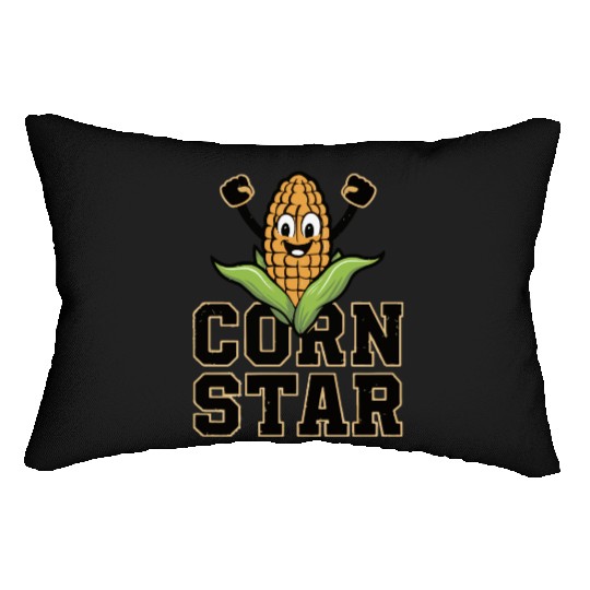 Funny Farm Food Lumbar Pillows Corny Cob Farmer Corn Star