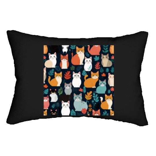 Catty Camouflage Lumbar Pillows