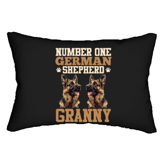 German Shepherd NUMBER ONE SHEPHERD GRANNY Lumbar Pillows