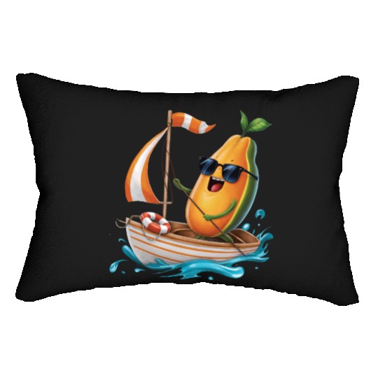 Fruit Boating Papaya Lumbar Pillows