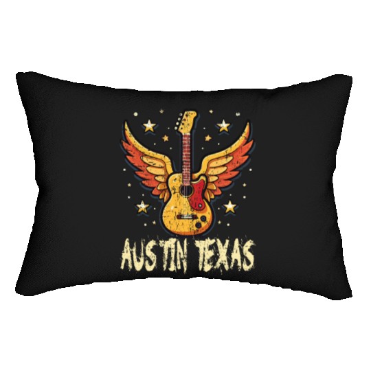 Gift For Guitar Player Rock & Roll Music Lumbar Pillows
