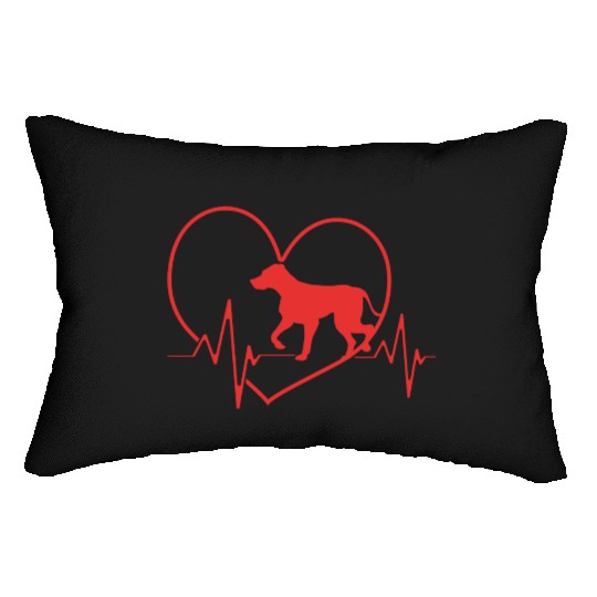 Puppy Heartbeat Rhodesian Ridgeback Dog Heart Beat Lumbar Pillows