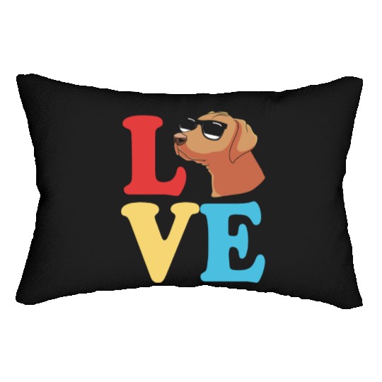 Dog Lover Rhodesian Ridgeback Dog With Sunglasses Lumbar Pillows