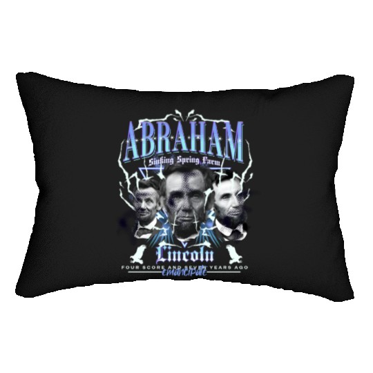 History Bootleg Abraham Lincoln Bootleg Retro Rap Lumbar Pillows