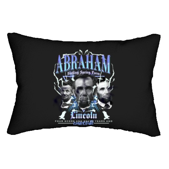 History Bootleg Abraham Lincoln Bootleg Retro Rap Lumbar Pillows