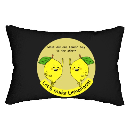 let us make lemonade Lumbar Pillows