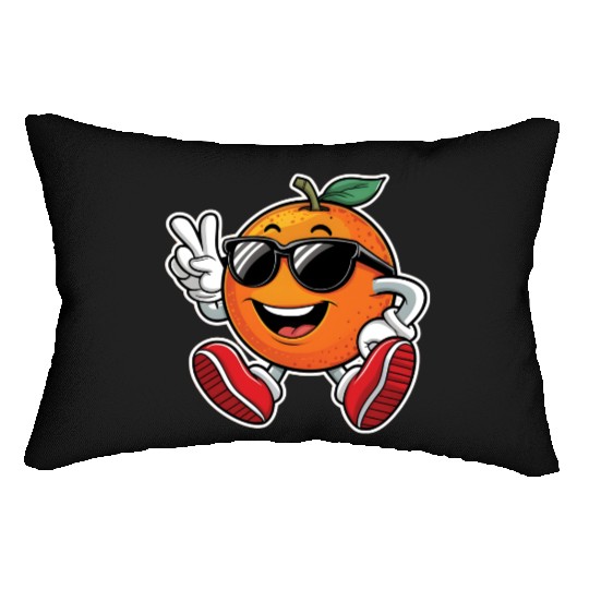 Funny Orange Fruit Relaxing Lumbar Pillows