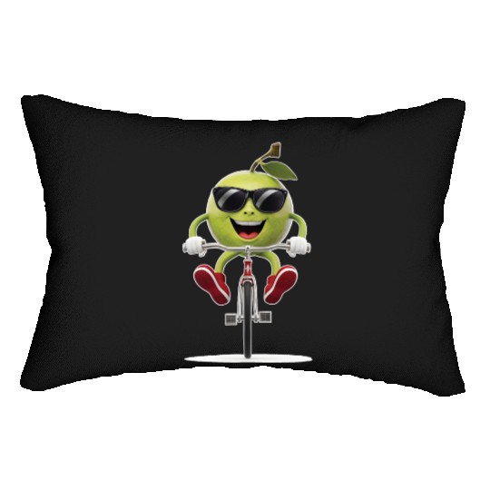 Guava Cycling On Bike Realistic Lumbar Pillows