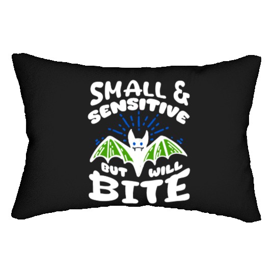 Bat Halloween Outfit Small Sensitive But Will Bite Lumbar Pillows