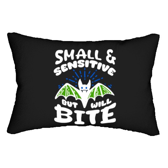 Bat Halloween Outfit Small Sensitive But Will Bite Lumbar Pillows