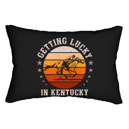 Getting Lucky In Kentucky Horse Racing Lumbar Pillows