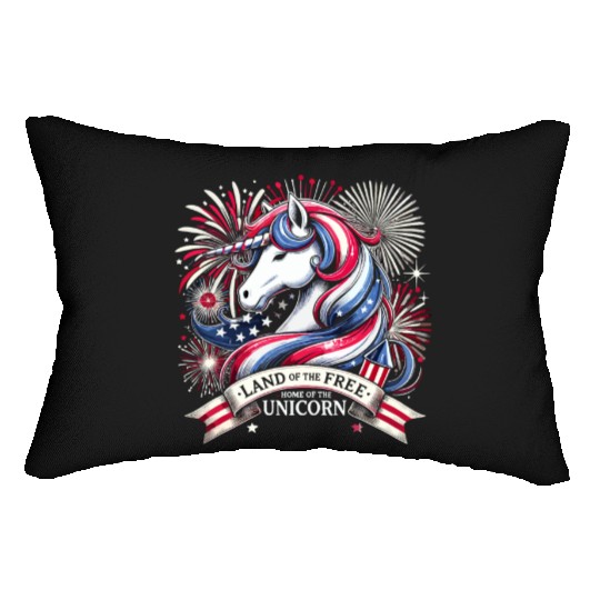Star-Spangled Unicorn with American Pride and Lumbar Pillows