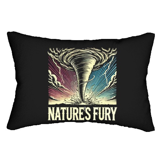 Tornado Chasing Adventures: Embrace Nature's Fury Lumbar Pillows