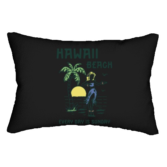 Hawaii Paradise: Tropical Island Vibes Lumbar Pillows