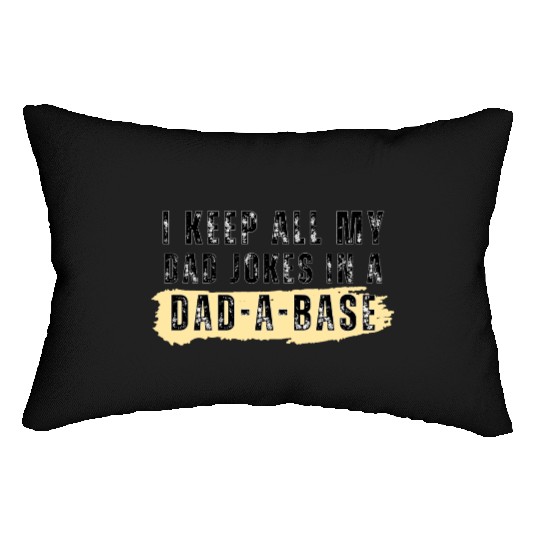 Funny dad jokes from son or daughter fathers day Lumbar Pillows