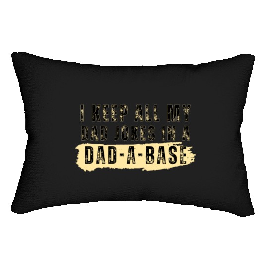 Funny dad jokes from son or daughter fathers day Lumbar Pillows