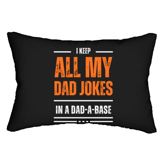 Funny dad jokes from son or daughter fathers day Lumbar Pillows