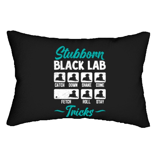 Labrador STUBBORN BLACK LAB TRICKS Labrador Lumbar Pillows