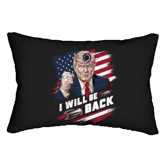 i will be back trump Lumbar Pillows