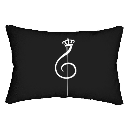 Crown Music Clef Note King Queen Prince Princess Lumbar Pillows