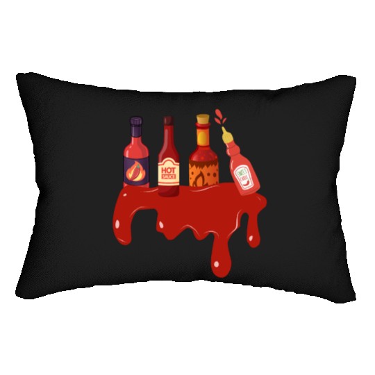 Hot Sauce Hot Sauces Foodie Tea Spicy Hot Lumbar Pillows