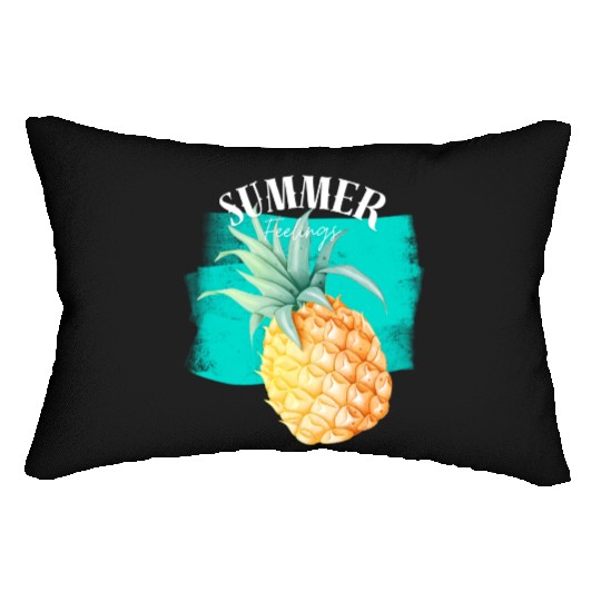 Summer Retro Pineapple Swimming Pool Vacation Gard Lumbar Pillows