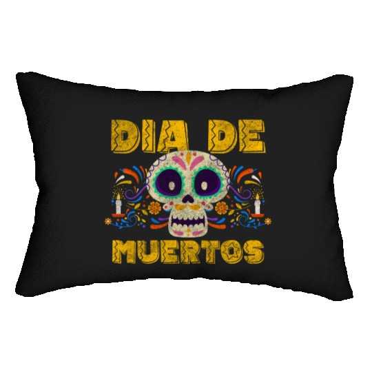 Mexico Festival Of The Dead Skeleton Commemoration Lumbar Pillows
