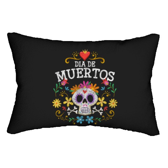 Holiday Festival Skeleton All Saints' Day Lumbar Pillows