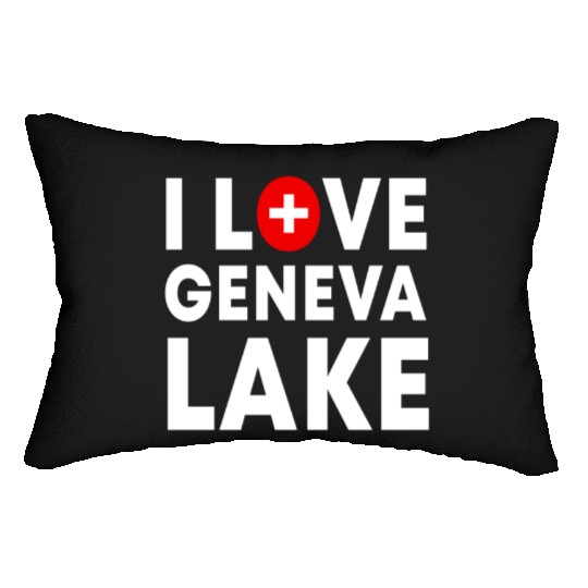 Lake Geneva Switzerland Attractions Weather Lumbar Pillows