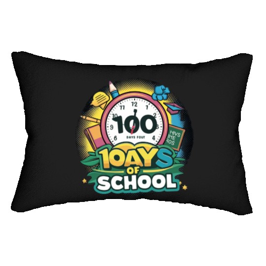 100 Days of School Lumbar Pillows Design
