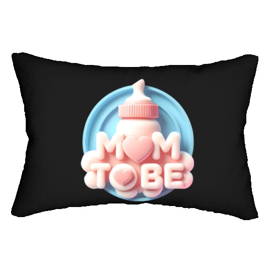 Cute Mom To Be Baby Announcement Design Lumbar Pillows