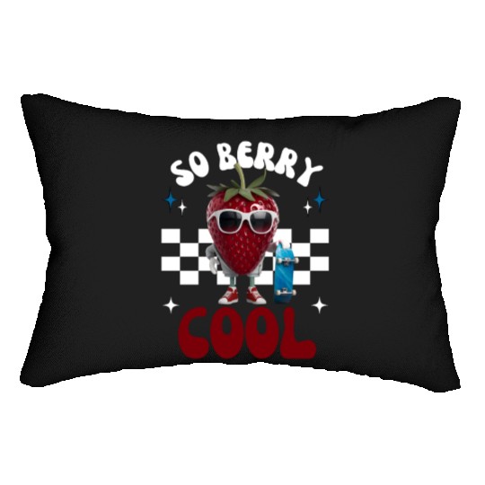 Groovy So Berry Cool Fruit Lover Strawberry Lumbar Pillows