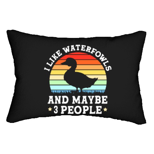 Duck Hunting Waterfowls And Maybe Three People Lumbar Pillows