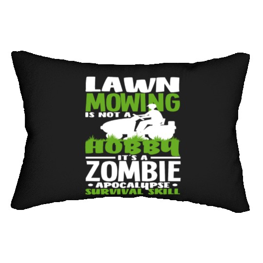 Landscaper Gardener Lawn Mowing Zombie Lumbar Pillows