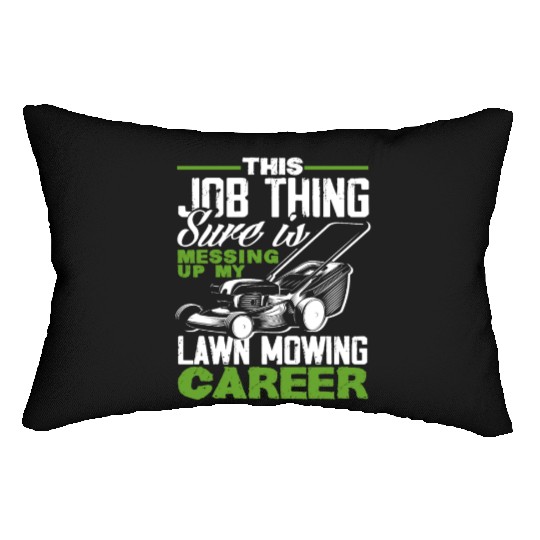 Landscaper Gardener Lawn Mowing Career Lumbar Pillows