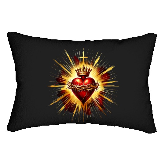 Sacred Heart Jesus Catholic Devotion Lumbar Pillows